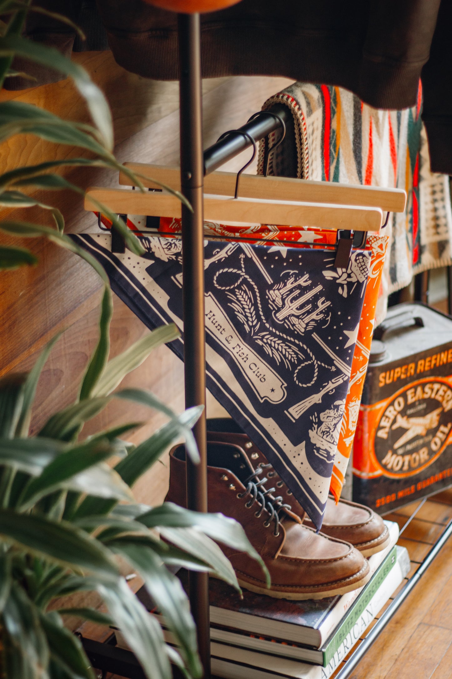 Navy Western Bandana